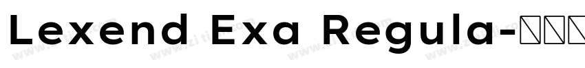 Lexend Exa Regula字体转换